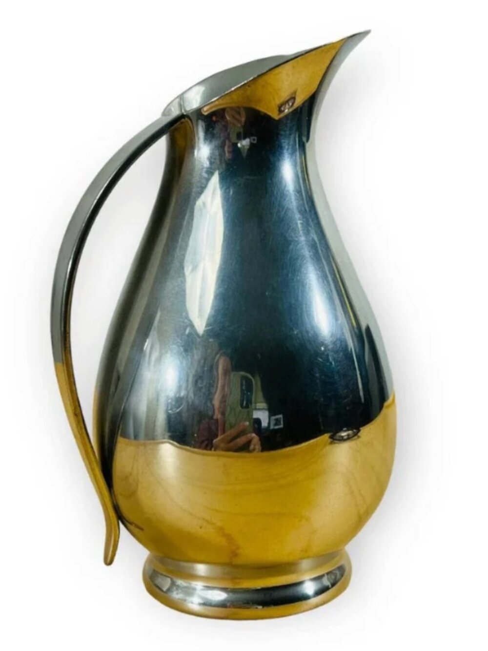 Royal Holland Daalderop MCM Chrome Pitcher Carafe Vintage Dutch Metalware
